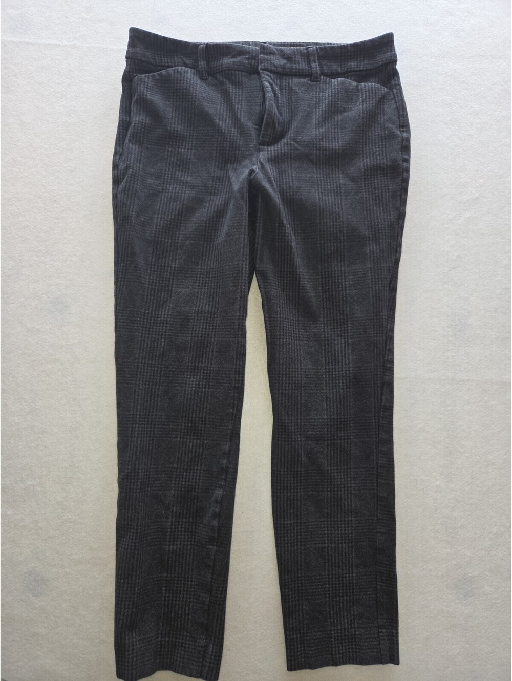 Old Navy Women's Pixie Skinny Stretch Size 8 Black Checkered Striped CB6 0093